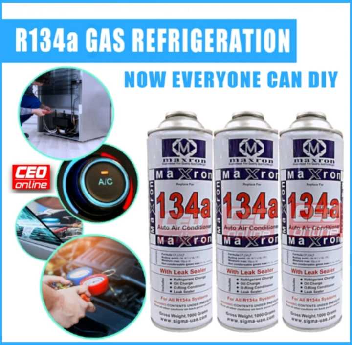 CEO 🇲🇾 Refrigerant Gas R134a MAXRON R134a (For West Malaysia Only) Car ...
