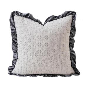 Cozys Soft Cotton Pillow Cover Vintage Wovens Pattern Breathable Fabric Decorative Accent For Living Room Office Use