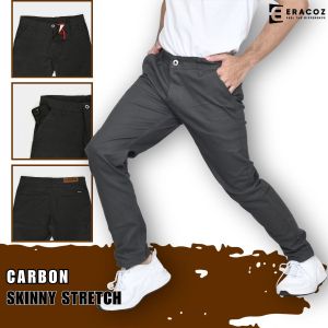 ERACOZ Celana Chino Panjang Pria Carbon Stretch Skinny Fit Big Size Jumbo