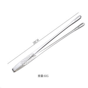 Stainless Steel Non-Slip Long Handle Barbecue Tongs for Outdoor Cooking