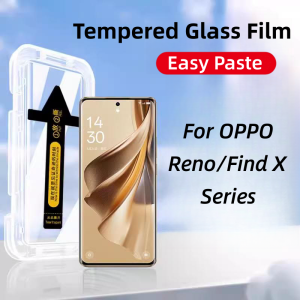 One-Click Tempered Glass For OPPO Reno 12 11 10 9 Pro Plus Find X6 X5 Pro A1 Pro HD Privacy Easy Installation Screen Protector Full Coverage Curved Protective Film For OPPO Reno 10 Pro