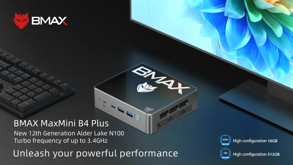 Windowsデスクトップ BMAX B4plus MIniPC N100 16GB 512GB Win11 Amazon | BMAX ミニpc N150 Intel 初登場 DDR4 16GB+512GB SSD mini pc