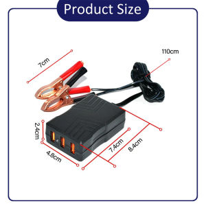 ที่ชาร์จมือถือคีบแบต อะแดปเตอร์ชาร์จพร้อมคลิปหนีบแบตเตอรี่ตัวแปลง เครื่องชาร์จ USB
