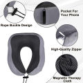 Coslife Portable Travel Neck Pillow for Airplane 100% Pure Memory Foam Travel Pillow for Flight Headrest Sleep. 