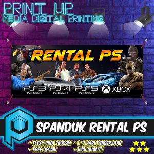 Banner Spanduk RENTAL PS / Spanduk Usaha RENTAL PS / Ukuran 3x1