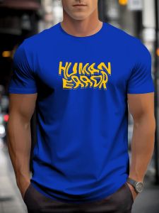 T Shirts For Man HUMAN ERROR 100% Cotton Graphic Printing Summer Round Neck T-Shirt Casual Breathable Street Style Daily Top