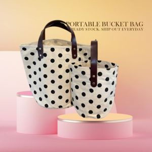 LL Korean Style Large Capacity Bucket Bag Sweet Lunch Shopping Tote Mummy Korean Style Handbag Portable Large Capacity Tote Bag Lunch Outdoor