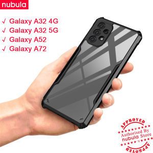 Original NUBULA Samsung Galaxy A22 A32 4G | Galaxy A22 A32 5G | Galaxy A42 Casing Clear Bumper Four-corner Airbag Shock Absorption Transparent Phone Case Back Cover