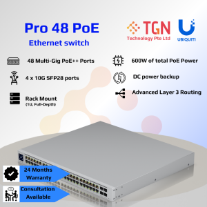Ubiquiti UniFi Switch Pro 48 PoE USW-Pro-48-POE *UK Power Cord*