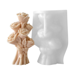 Artistic Rose Design Silicone Crafting Mold Easily Demolding For Wax Chocolate Scented Creations