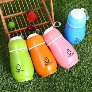 [2 FREE GIFT] Thermos 150ml High Quality Baby Mini Hot & Cold Stainless Steel Vacuum Penguin Flask Bottle Tumbler Mug Water Storage