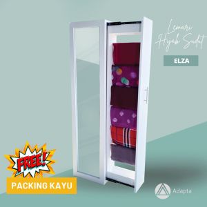 Adapta - Lemari Sudut Hijab Dengan kaca Full Body - Lemari Hijab Sudut minimalis