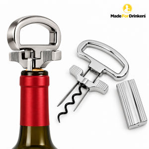 2-in-1 Ah-So Wine Opener – Two-Prong Cork Puller with Helix Screw