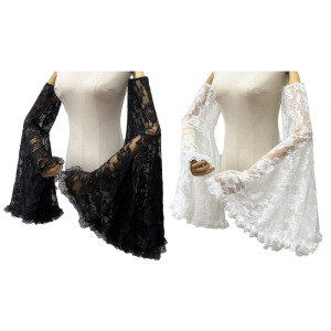 Lightweight Mesh Gothic Gloves Elbow Length Lace Arm Sleeves Women Costume Accessories Halloween Outfit