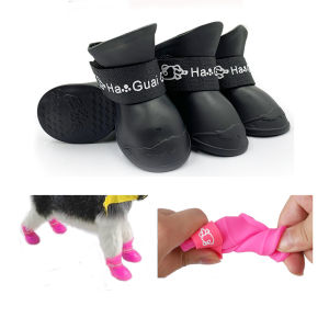 Sepatu Boots Anjing Kucing Anabul Set 4pcs SGG01 Anti Air Sepatu Karet / Dog Rubber Shoes Boots
