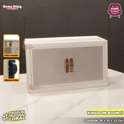 Lemari Lipat Kingdom Boom Lemari Susun Lemari Plastik Container Box Serbaguna Lemari Minimalis