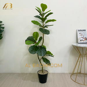 1 PAKET TANAMAN HIAS PLASTIK POHON KETAPANG AESTHETIC DAUN SINTETIS KARET KEBO 11 METER RB6120 DAUN TROPIS FICUS ELASTIS HIASAN SUDUT RUMAH TOKO AB