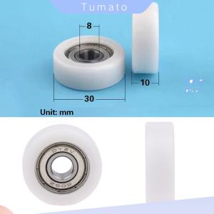 Tumato 1PC 8x30x10mm Injection Molded Nylon Coated Bearing Wheel Bearing 608 Roller Wheel Track Rail Pulley Door Window Track Pulley