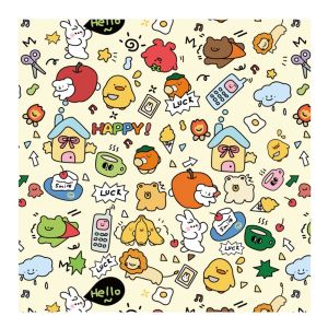 QEFEE Anti-Scratch Cat Grooming Wrap Anti-Escape Self-Adherent Cat Calming Wrap Cute Patterns Large Capacity Folding Cosmetic Bag Nail Clipping