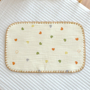 หมอนแบนสำหรับเด็กทารกทำจากผ้าฝ้าย100% เบาะนอนสำหรับการป้องกันทารกแรกเกิดผ้าเช็ดตัวหมอนนมกันถุยน้ำลาย