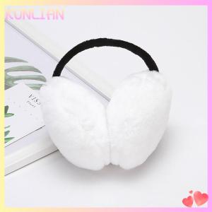 [KUNLIAN] Portable Folding Winter Warm Earmuffs Fashion Solid Color Earflap Outdoor Cold Protection Soft Plush Ear Warmer