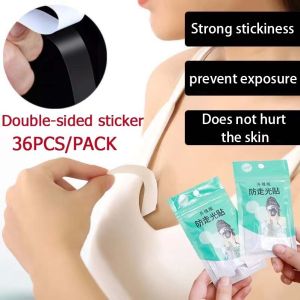 TLE 《 𝗘𝗔𝗦𝗬 𝗣𝗘𝗘𝗟 𝗢𝗙𝗙 》36pcs Invisible Double Side Adhesive Lingerie Tape Transparent Clear Anti-Glare Sticker Pita Badan 防走光贴