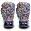 Top King Boxing Gloves Thai Culture 10,12,14,16 oz. Muay Thai MMA K1 นวมซ้อม ท็อปคิงส์ ลายวัฒนธรรมไทย ผลิตในประเทศไทย. 