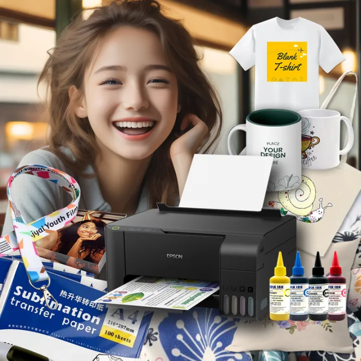 Epson L3210 (Sublimation) All-in-One Printers Package with 1 Set Sublimation Ink CISS Refill