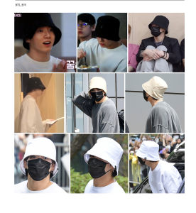 [ Genuine Product from korea VZ varzar bucket hat BTS jungkook ENHYPEN jungwon ] stud & label drop overfit white & black colors Korean woman women K-pop idol fashion style