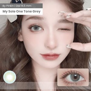 KAKALENS My Sole 1T Gray Brown Blue Pinkin 14.2mm Natural Lens / Softlen My Sole One Tone Grey 1 Tone by Pinkin Softlens