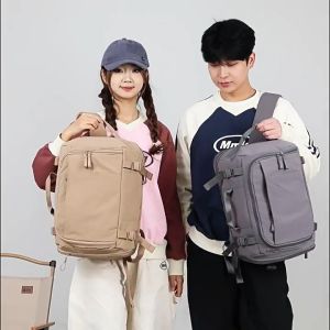 Balo du lịch đa năng gọn nhẹ vải cao cấp siêu nhẹ chống nước tốt màu pastel thời trang 34631