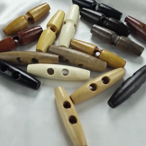 10 cái nút gỗ lỗ đơn khuy may ốc vít cho Handmade Hàng may mặc túi trang trí quần áo Khâu thủ công