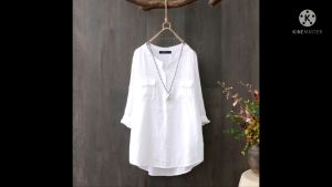 Atasan Wanita Bahan Katun Import Kancing Buka Busui Kasual Terbaru 2024