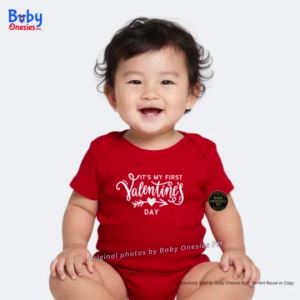 Baby Onesies PH My 1st Valentines Day Newborn Baby Girl Boy Clothes 0-12 months Cotton Bodysuit