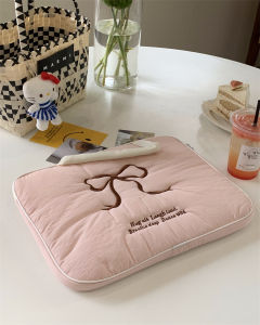 Tas Laptop Busur bersulam Korea Tahan Air dan Tahan Guncangan Cocok untuk 9-11inch 13-14inch 15-15.6inch