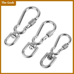 [The Gesh] Stainless Steel Swivel Snap Hooks Locking Dog Leash Buckle Quick Release Buckle Carabiner Clips For Dog Walking Camping