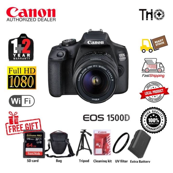 Canon Eos 1500D 18-55Mm Is Ii Kit 100% Original Set Dslr Camera (3