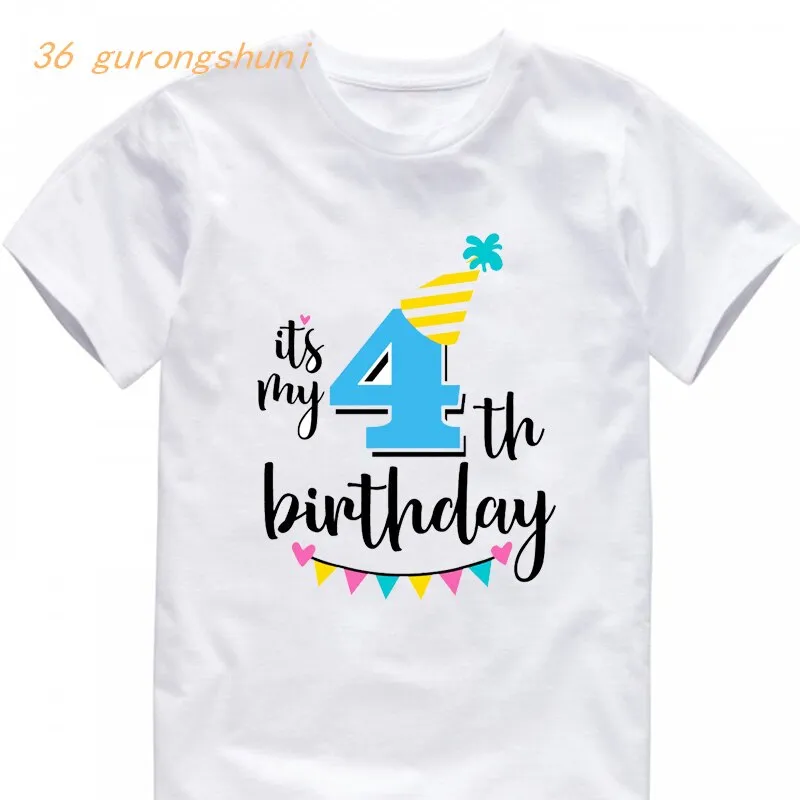 Boy Cartoon T Shirt New Kids Clothes Boys Birthday T Shirts Size