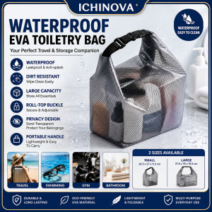 ICHINOVA Waterproof Travel Toiletry Bag Large Capacity Cosmetic Storage Pouch Makeup Organizer Women Cosmetic Bag