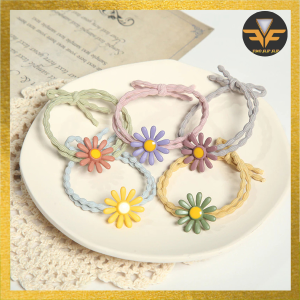 5 Pcs Ikat Rambut Bunga Daisy Kunciran Rambut Elastis Aksesoris Rambut / Ikat Rambut Bunga Matahari