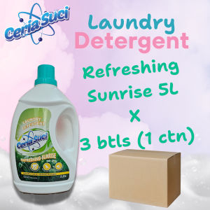 CERIA SUCI Laundry Detergent  5L - OCEAN FRESH LOVELYLAND REFRESHING SUNRISE direct Kilang(Segar & Kekal Lama) X 1 CTN