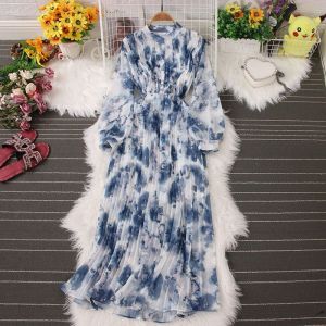 LEONNA Fati-Mah Dress Muslim Wanita Motif Lengan Panjang Korean Style