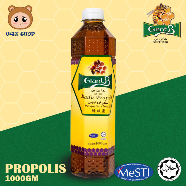 【HALAL】 Giant B Propolis Honey / Madu Propolis / 蜂胶蜜 GiantB 1000gm ...