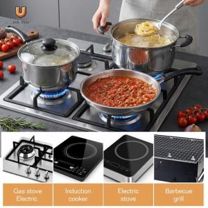 Elegant and Durable Stainless Steel 3-Piece Saucepan Set with Glass Lids and Stay Cool Handles for Everyday Use[Ueb Shop]