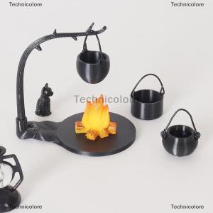 [COD] Technicolore 4 5ชิ้นบ้านตุ๊กตาเตาแขวนขนาดเล็กสำหรับบ้านตุ๊กตาเตาไฟบ้านตุ๊กตากลางแจ้งแคมป์ปิ้งตกแต่งฉากตุ๊กตาอุปกรณ์ตกแต่งบ้าน