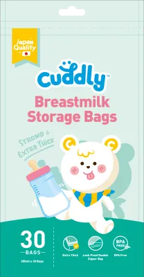 Cuddly BPA FREE Breastmilk Storage Bag 200mL (30 Bags per Pack)