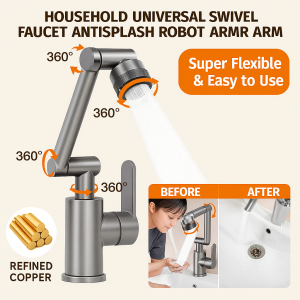 Universal splashproof explosionproof swivel faucet for kitchen
