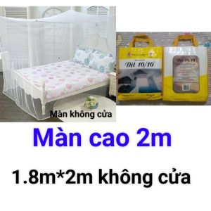 [CHÍNH HÃNG] Mùng Màn Tuyn Hoa Trắng Chống Muỗi Dệt 10/10 CÓ CỬA & KHÔNG CỬA kích thước 1.6m*2m / 1.8m*2m