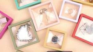 Jewelry PE Transparent dust-proof film jewelry display rack floating cabinet storage multiple storage boxes transparent