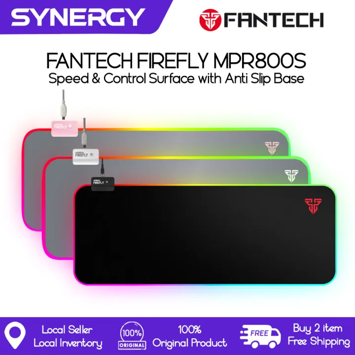 Pad Tetikus Permainan Fantech Firefly MPR800s dengan Pencahayaan RGB dan Tapak Anti Gelincir